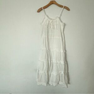 Karma highway cotton ruffle midi dress NWT